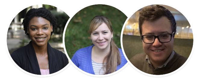 Headshots of Maria Tackett, Mine Çetinkaya-Rundel, and Rick Presman